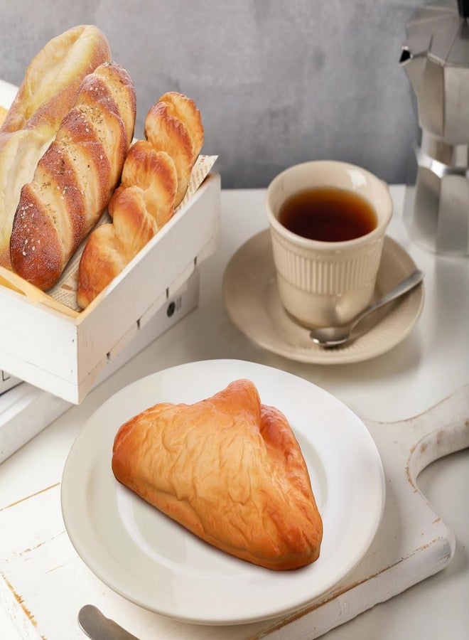 Woration مجموعة خبز فرنسي صناعي من 4 قطع من Woration، رغيف مزيف، باغيت مزيف، معجنات مزيفة، نموذج طعام للعرض، ديكور منزلي للمطبخ، زينة للمخبز - Image 5